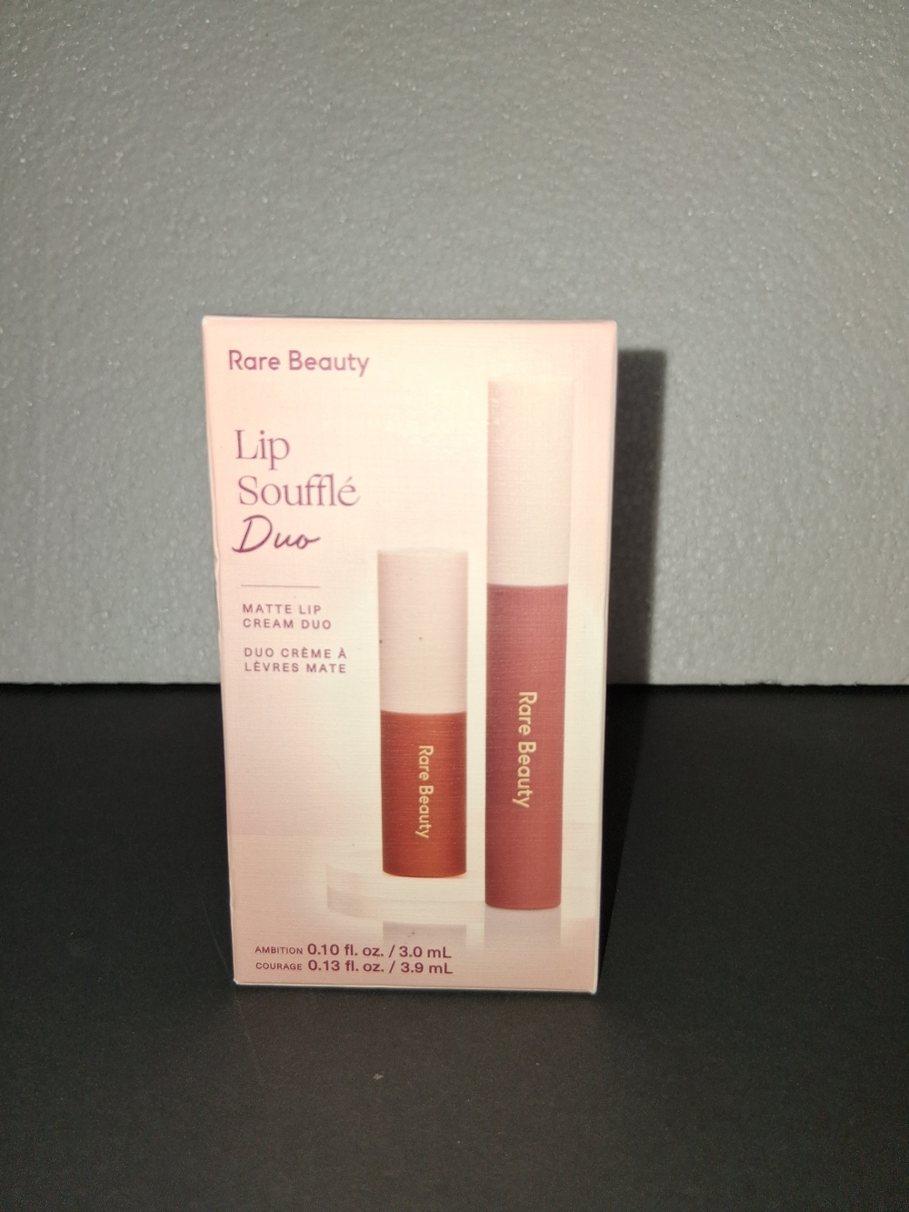 NEW Rare Beauty Lip Soufflé Matte Lip Cream Duo Ambition Courage